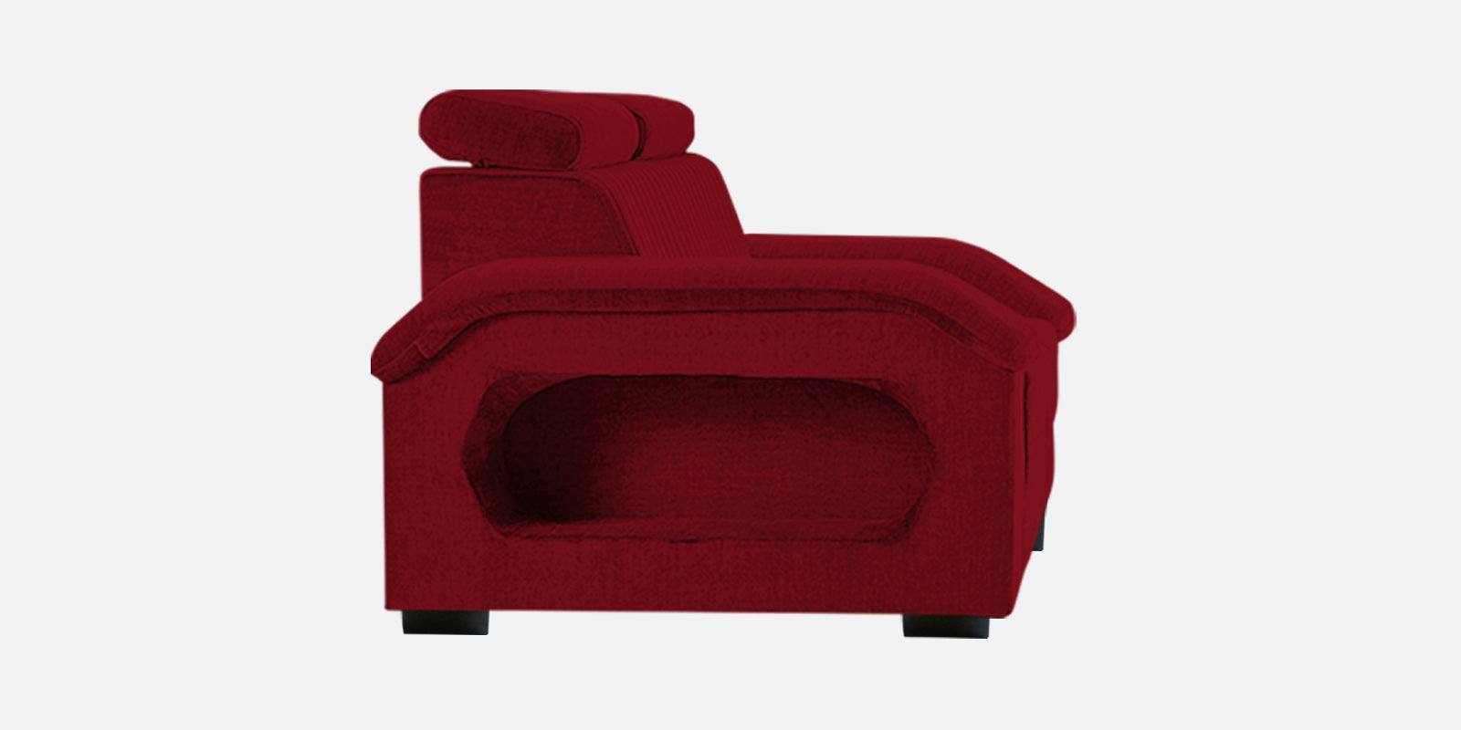 Draco Fabric 2 Seater Sofa In Ruby Red Colour