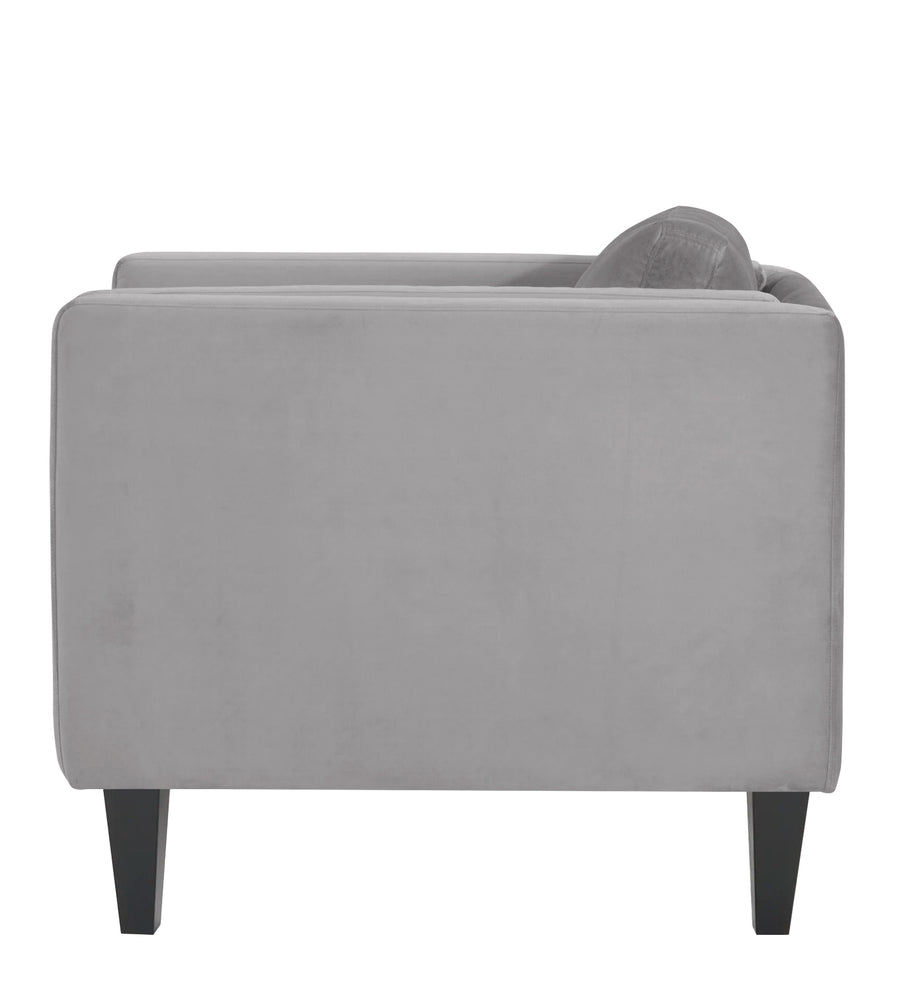 Jasper Velvet 1 Seater Sofa In Concrete Grey Colour - Febonic Living