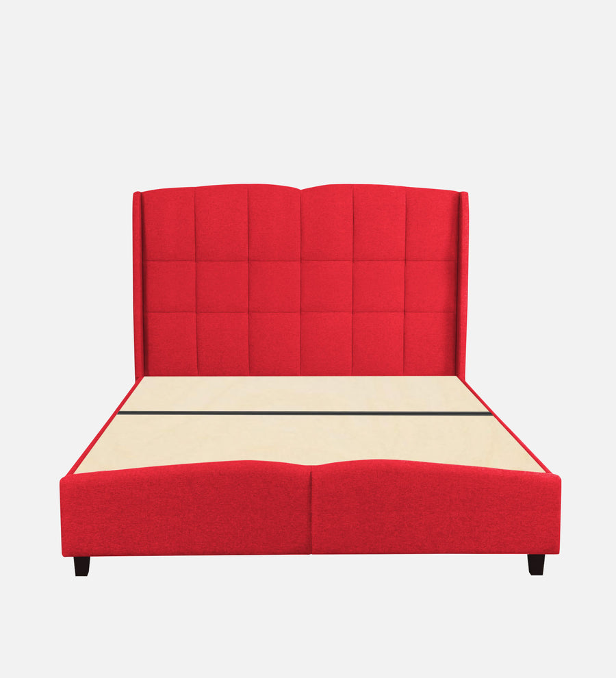 Jovi Velvet Upholstered Single Size Bed In Ox Blood Maroon Colour - Febonic Living