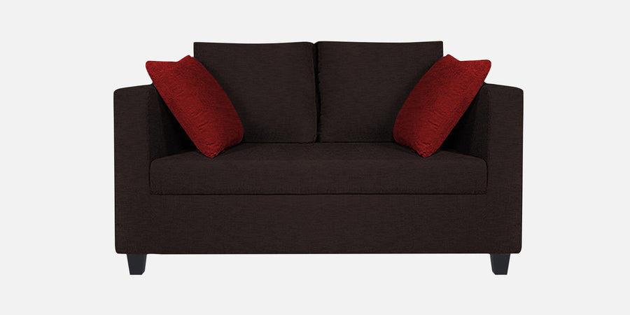 Nuska Fabric 2 Seater Sofa In Dark Brown Colour - Febonic Living