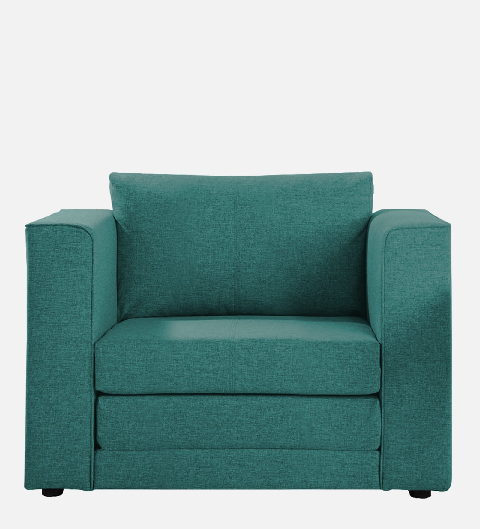 Kenia Fabric 1 Seater Convertible Sofa Cum Bed in Sea Green Colour