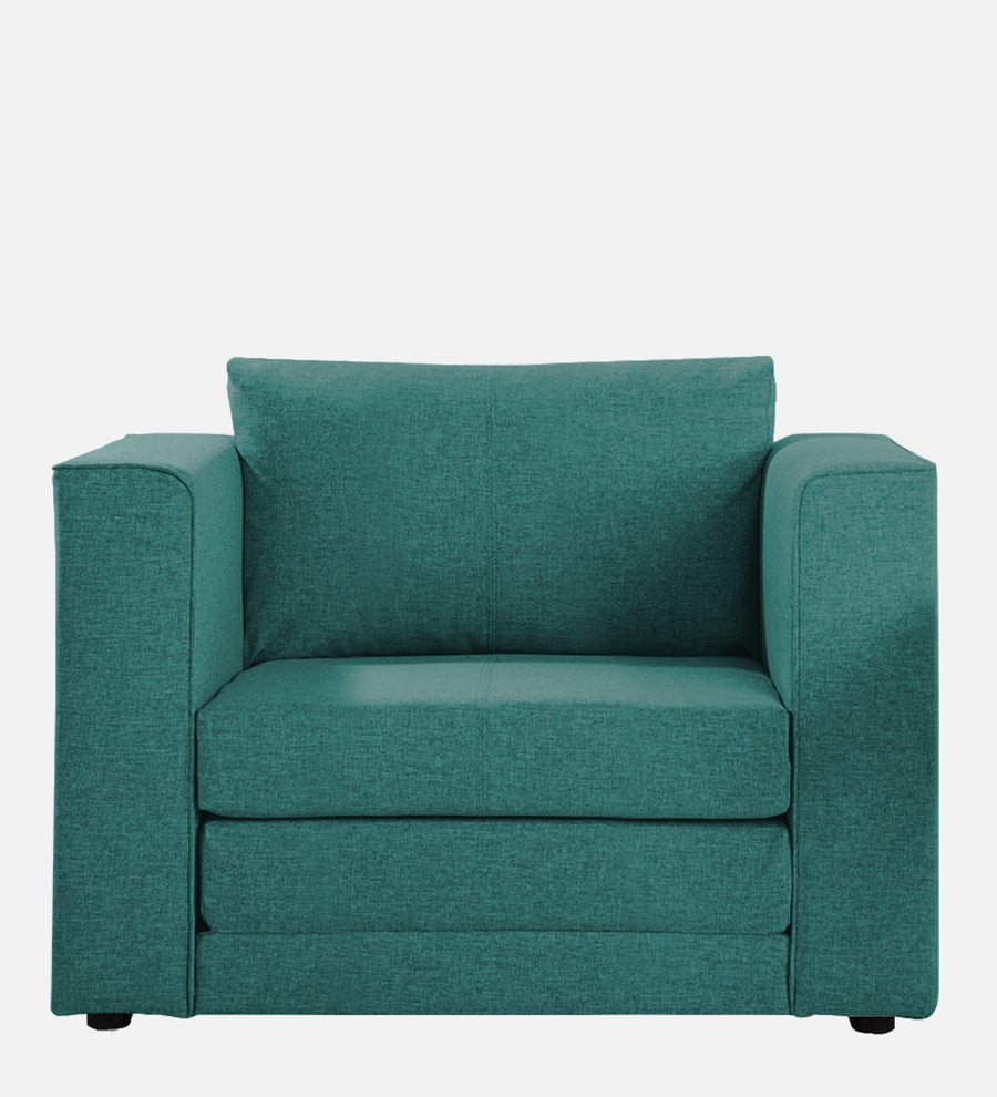 Kenia Fabric 1 Seater Foldable Sofa Cum Bed In Sea Green Colour - Febonic Living