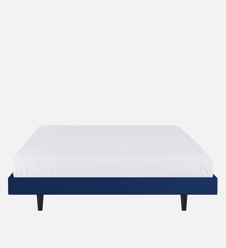 Basi Fabric Upholstered King Size Bed In Royal Blue Colour - Febonic Living