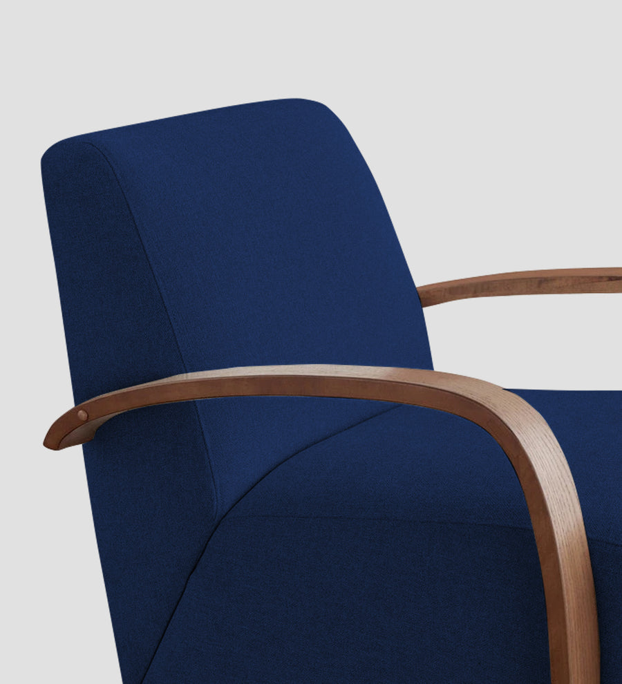 Balma Fabric Swivel Chair In Royal Blue Colour - Febonic Living