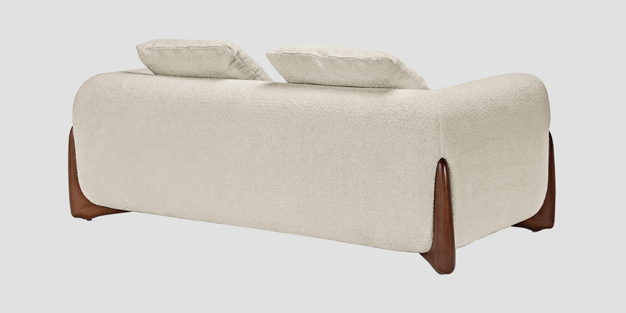 Boko Boucle 2 Seater Sofa In Shell White Colour - Febonic Living