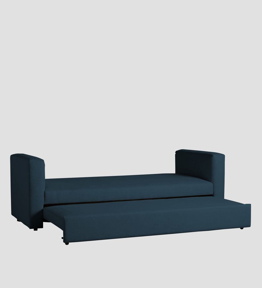 Tosy Fabric 3 Seater Pull Out Sofa Cum Bed In Cool Blue Colour - Febonic Living