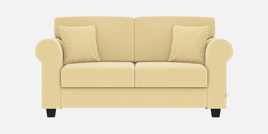 Numonk Velvet 2 Seater Sofa In Sandy Beige Colour - Febonic Living