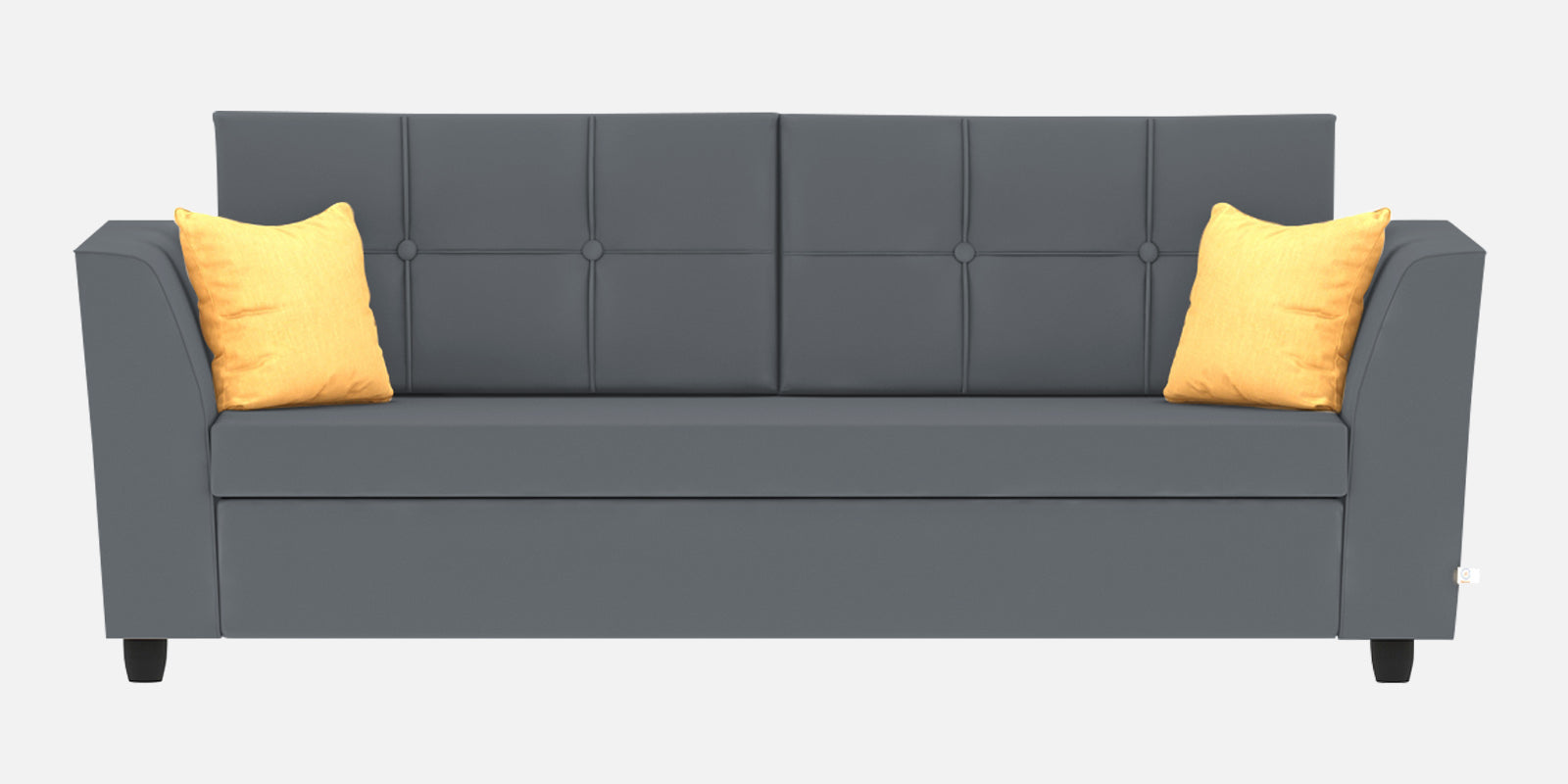 Nestin Velvet 3 Seater Sofa in Pubble Grey Colour