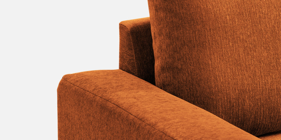 Kara Fabric 3 Seater Pull Out Sofa Cum Bed In Vivid Orange Colour - Febonic Living