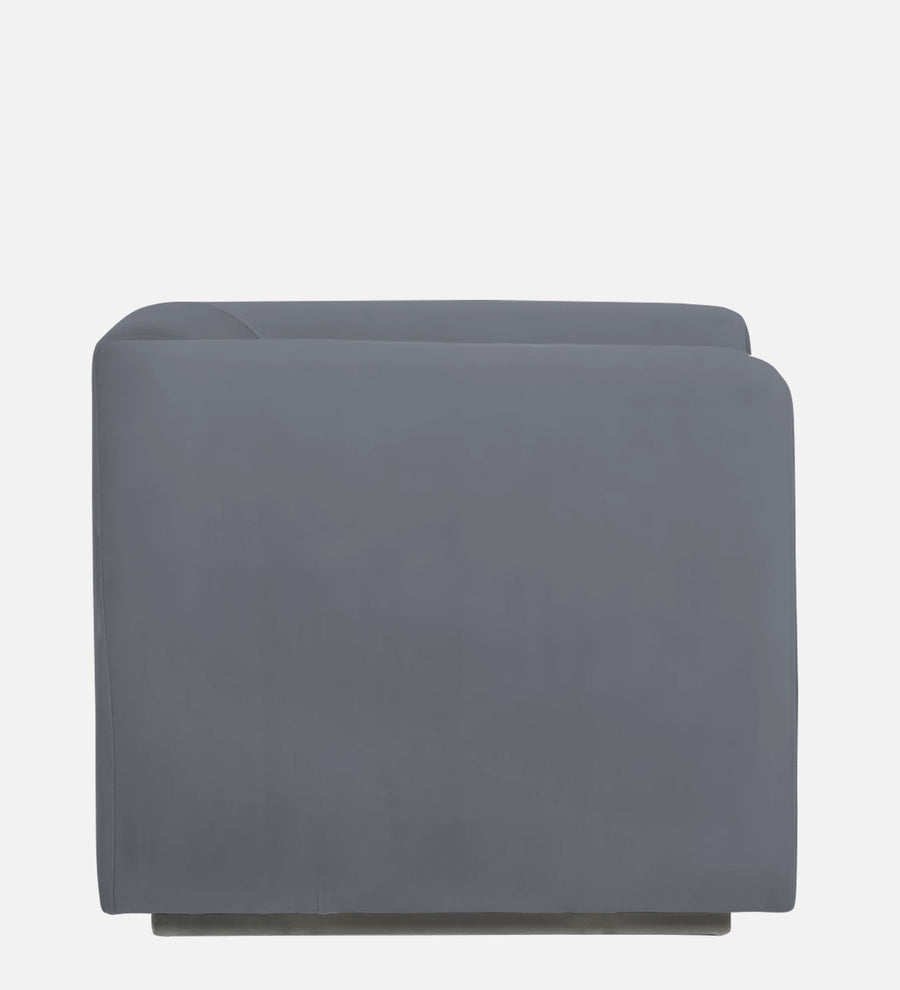 Bufa Velvet 1 Seater Sofa In Pubble Grey Colour - Febonic Living