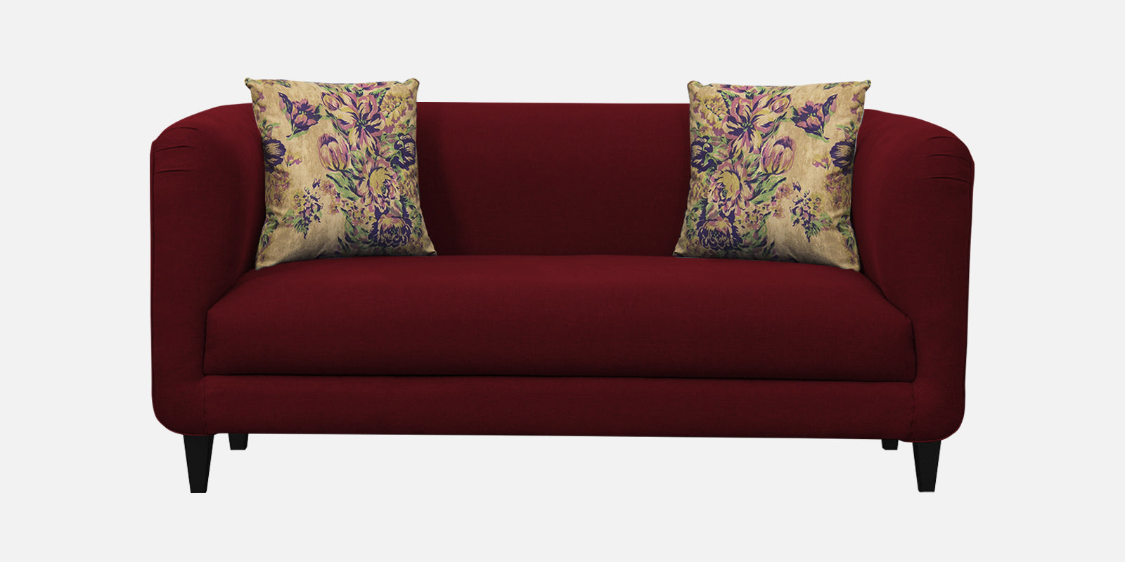 Niki Fabric 2 Seater Sofa in Ruby Red Colour