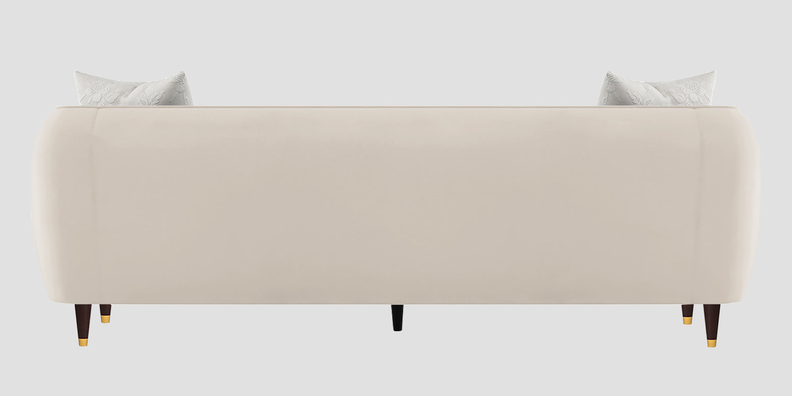 Hairo Velvet 3 Seater Sofa In Camel Beige Colour - Febonic Living
