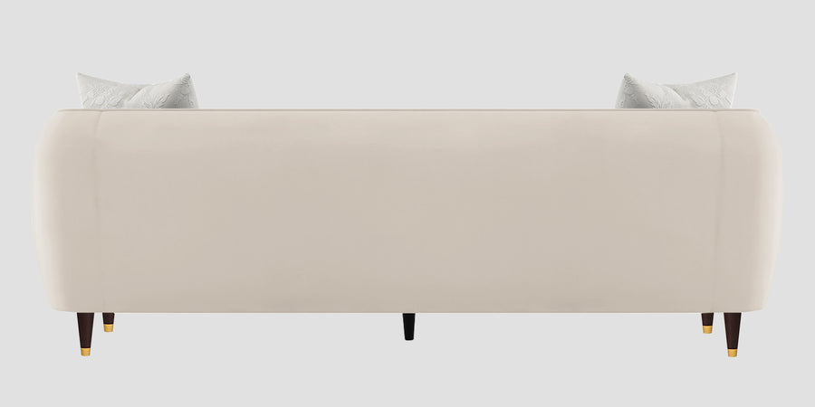 Hairo Velvet 3 Seater Sofa In Camel Beige Colour - Febonic Living