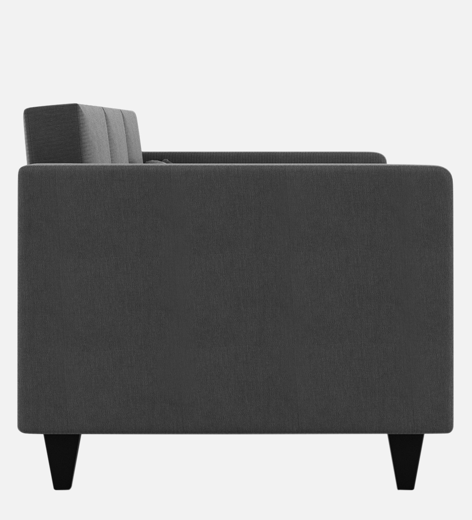 Nipul Fabric 1 Seater Sofa in Charcoal Grey Colour