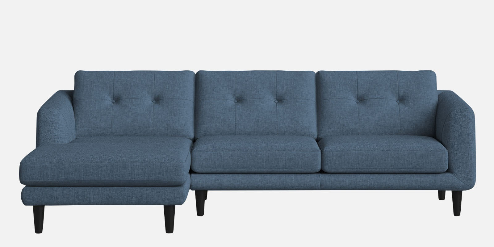 Natasha Velvet RHS Sectional Sofa (3+Lounger) in Oxford Blue Colour