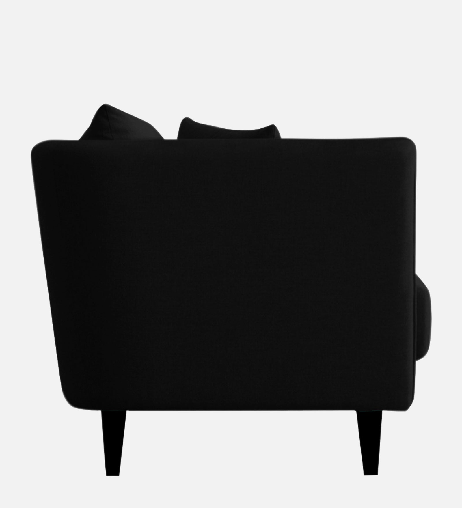 Norway Velvet 1 Seater Sofa In Adam Black Colour