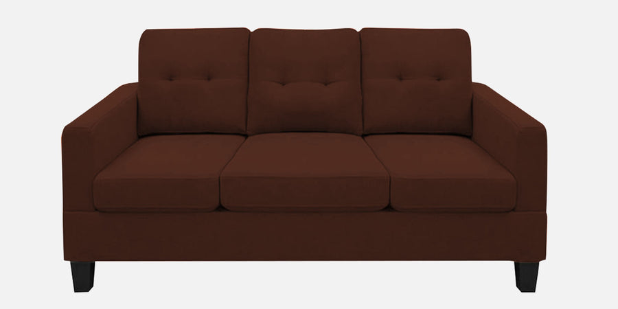 Thomas Fabric 3 Seater Sofa In Coffee Brown Colour - Febonic Living