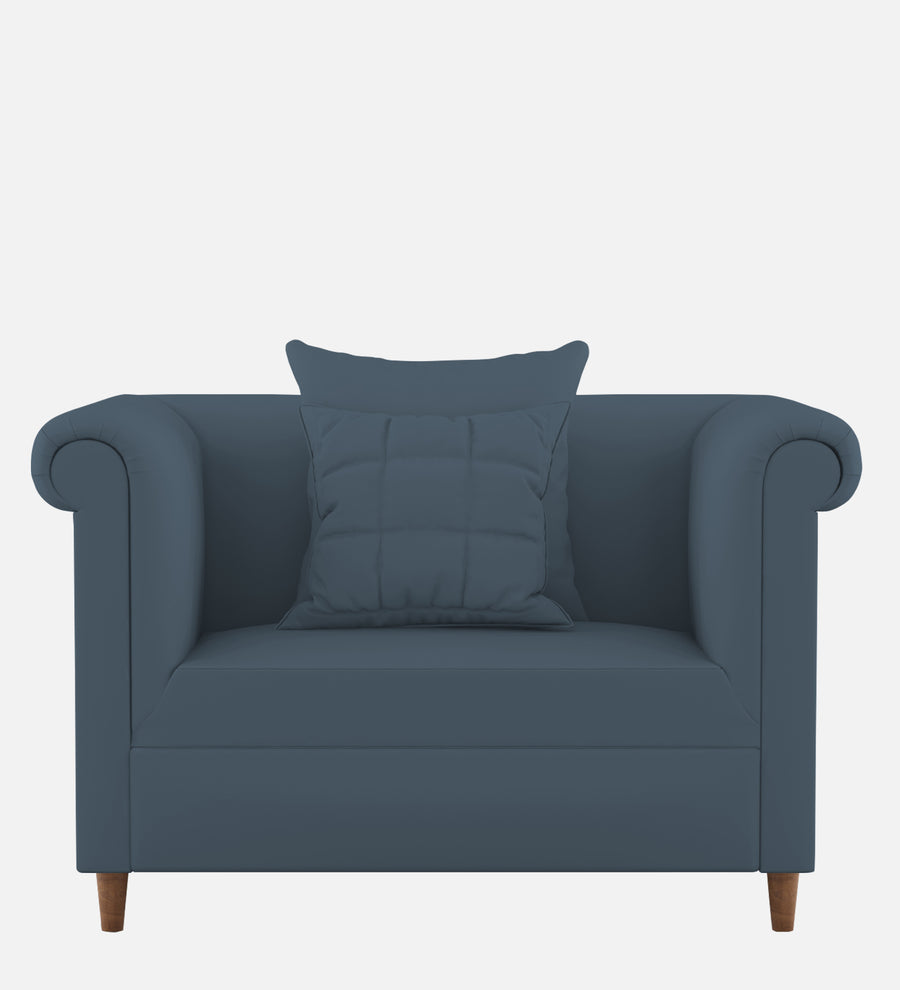 Rubi Velvet 1 Seater Sofa In Oxford Blue Colour - Febonic Living
