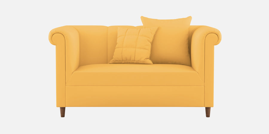 Rubi Velvet 2 Seater Sofa In Turmeric Yellow Colour - Febonic Living
