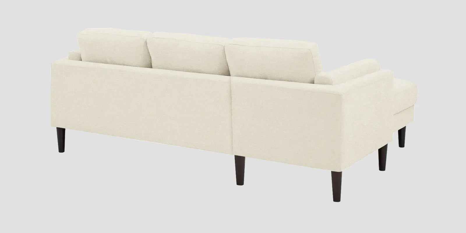 Creata Fabric RHS Sectional Sofa (2+Lounger) In Ivory Cream Colour Febonic Living