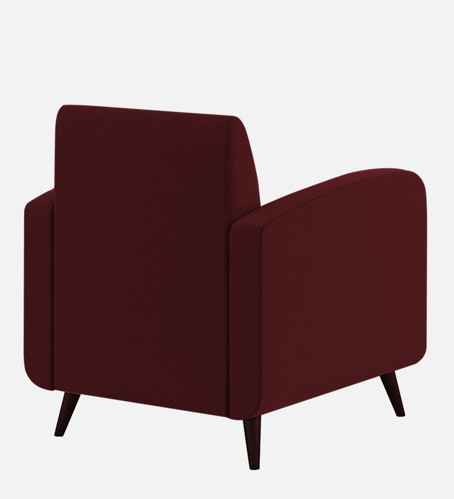 Wiki Velvet 1 Seater Sofa In Blood Maroon Colour - Febonic Living