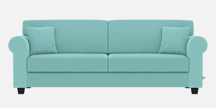 Numonk Velvet 3 Seater Sofa In Barmunda Aqua Colour - Febonic Living