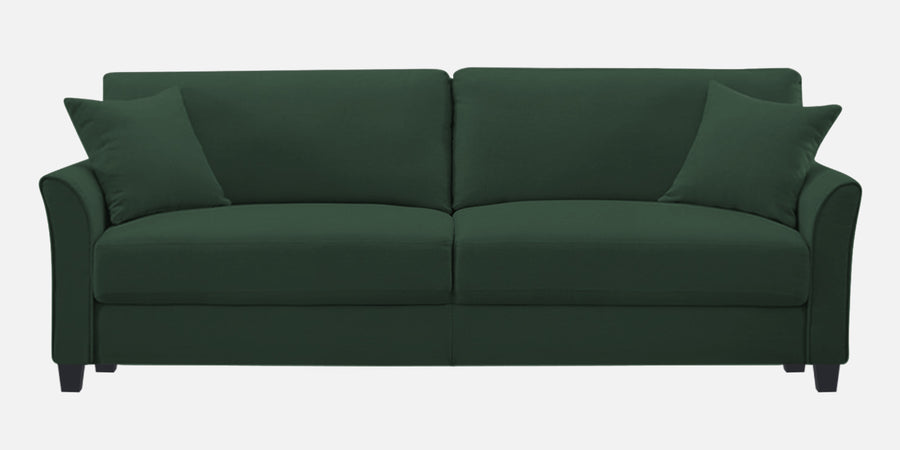 Daroo Velvet 3 Seater Sofa In Amazon Green Colour - Febonic Living