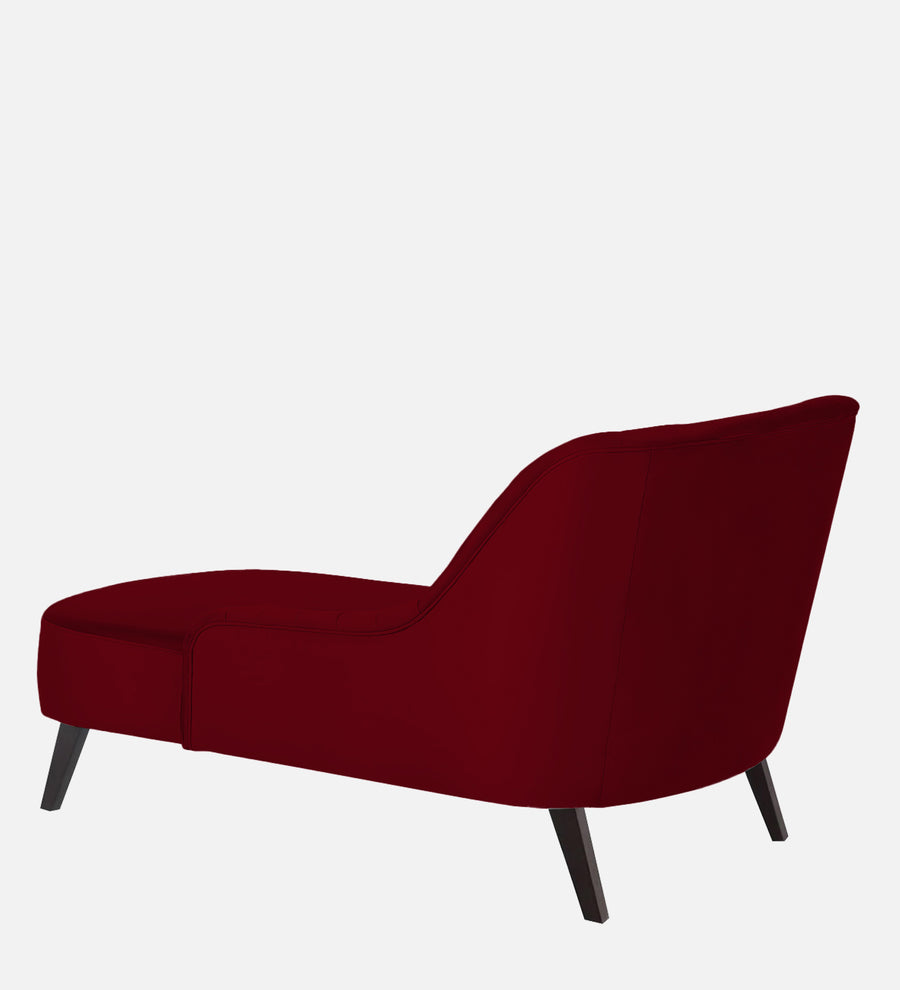Flora Velvet Lhs Chaise Lounger In Cherry Red Colour - Febonic Living
