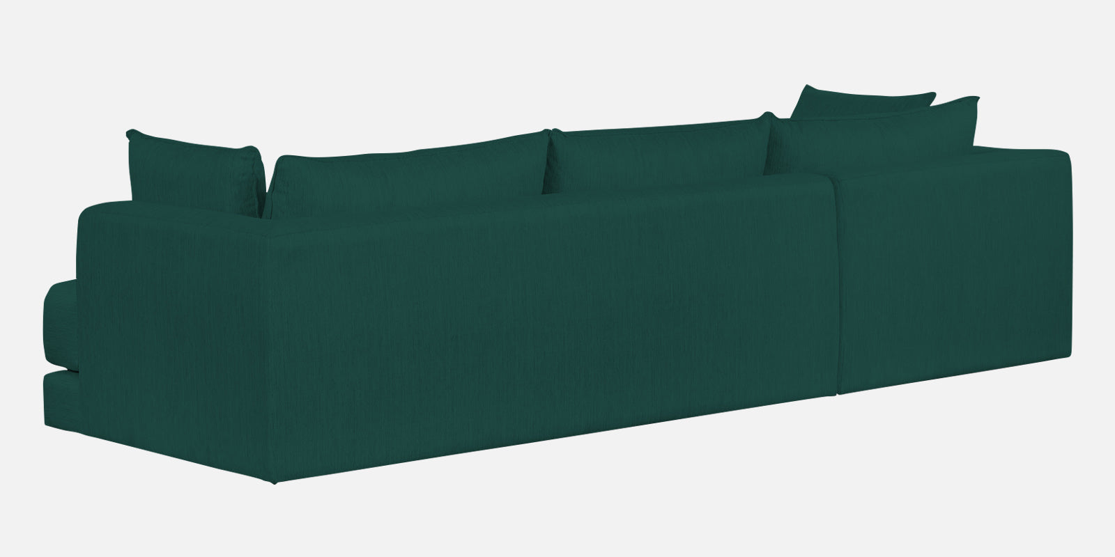 Ziggy Fabric LHS Sectional Sofa (3+Lounger) in Sage Green Colour