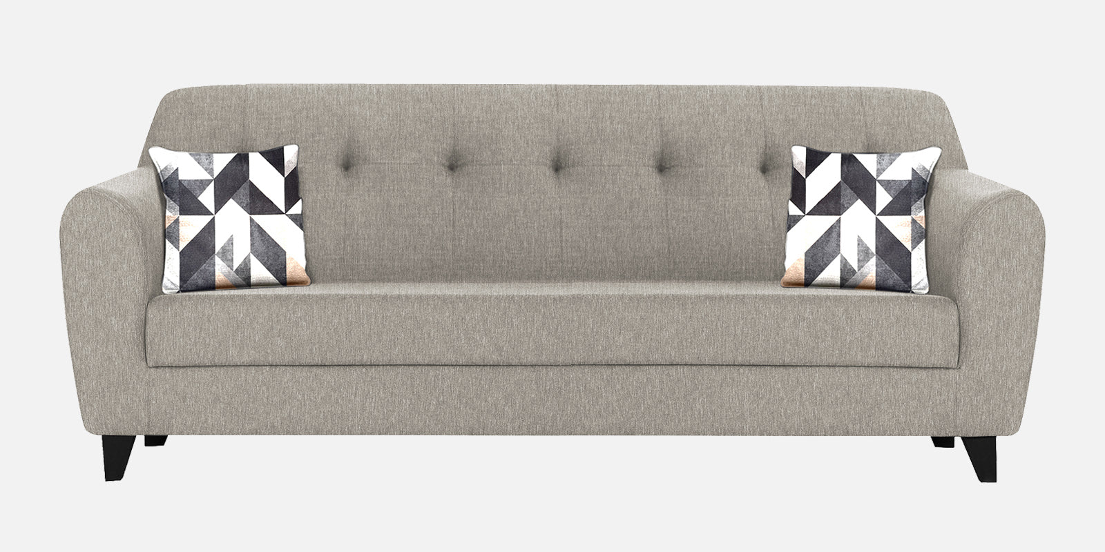 Melaan Fabric 3 Seater Sofa In Ash Grey Colour