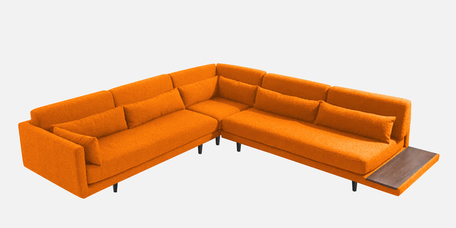 Malta Fabric 6 Seater Lhs Corner Sofa In Vivid Orange Colour - Febonic Living
