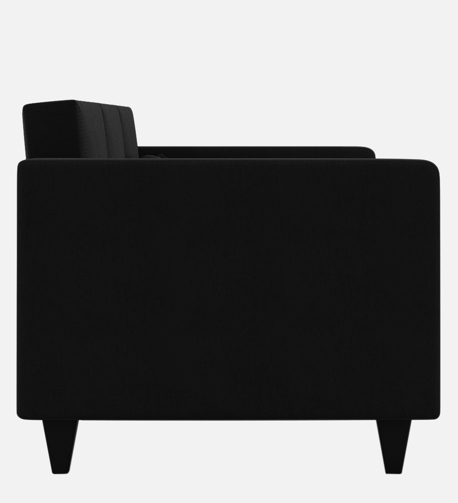 Nipul Fabric 1 Seater Sofa in Zed Black Colour