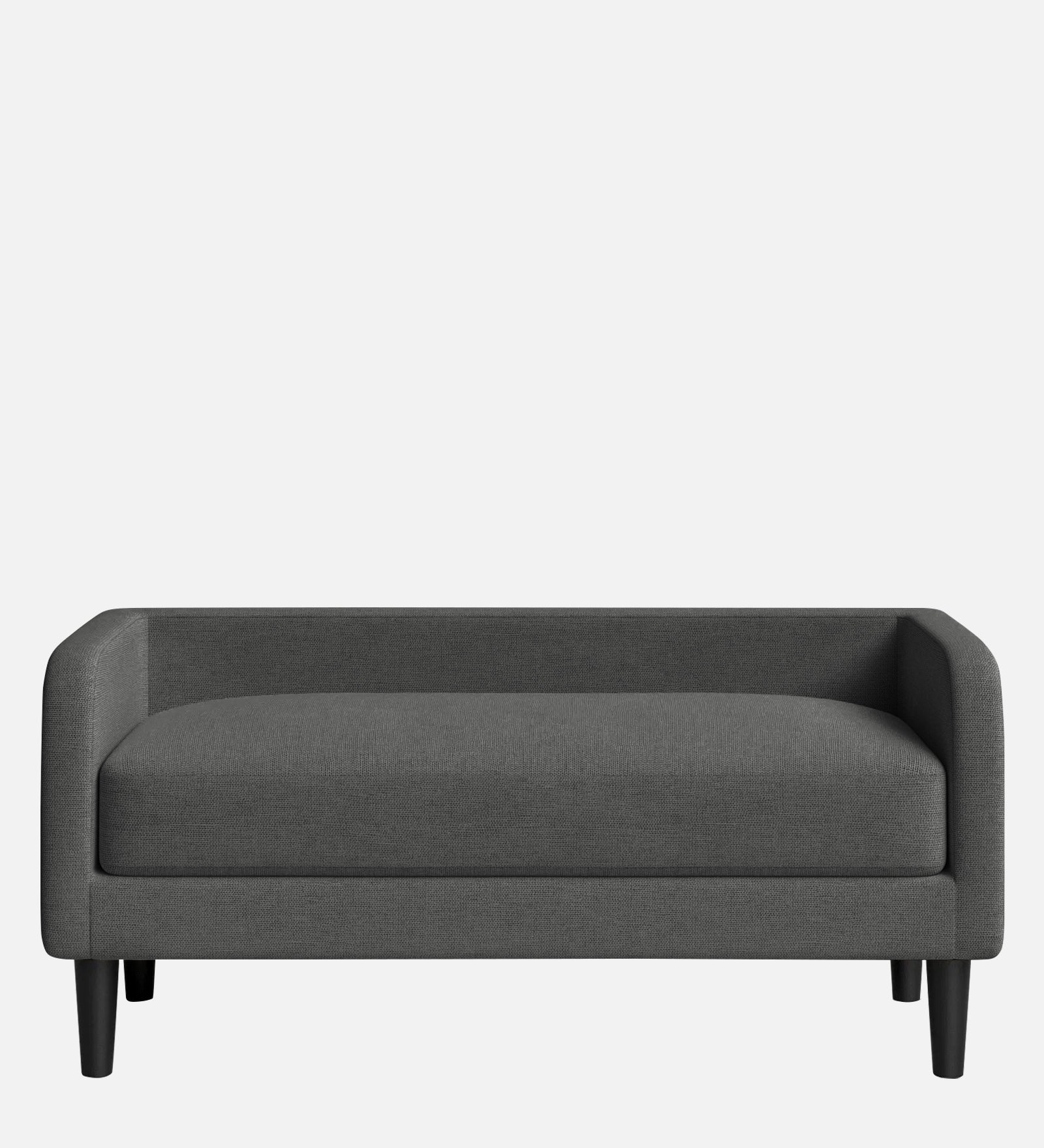 Maya Fabric Bench In Charcoal Grey Colour