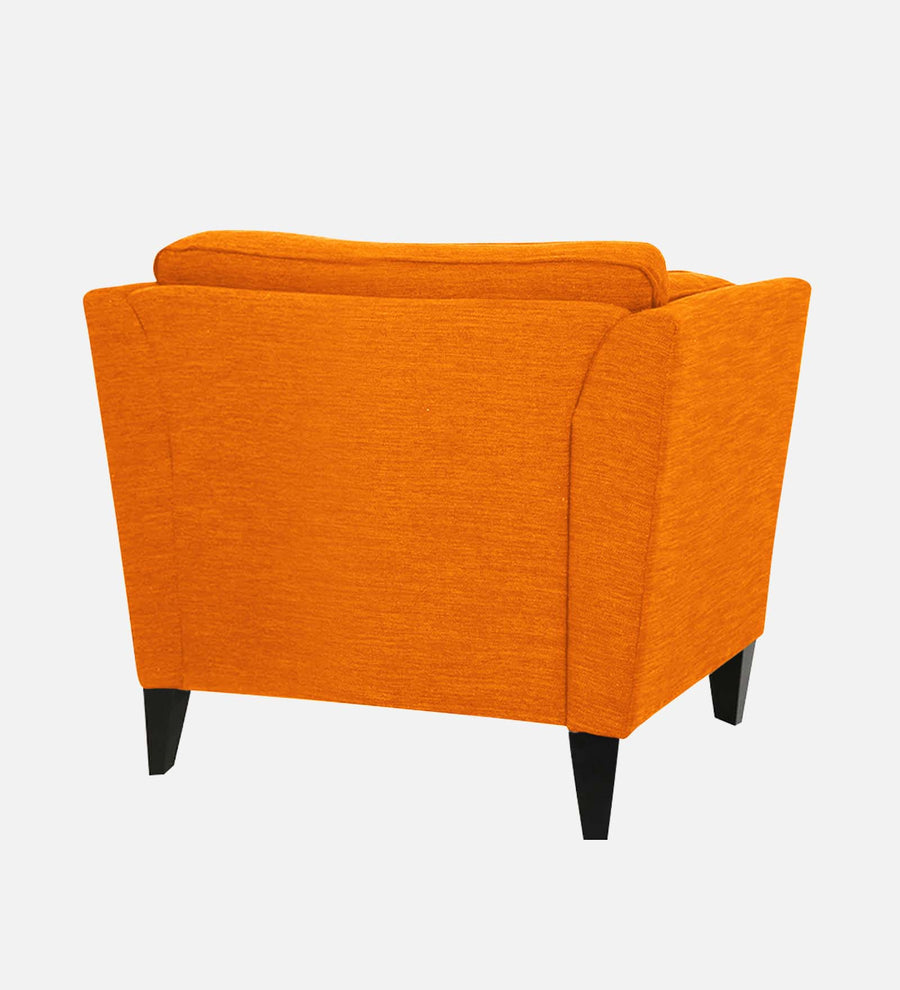 Nigar Fabric 1 Seater Sofa In Vivid Orange Colour - Febonic Living