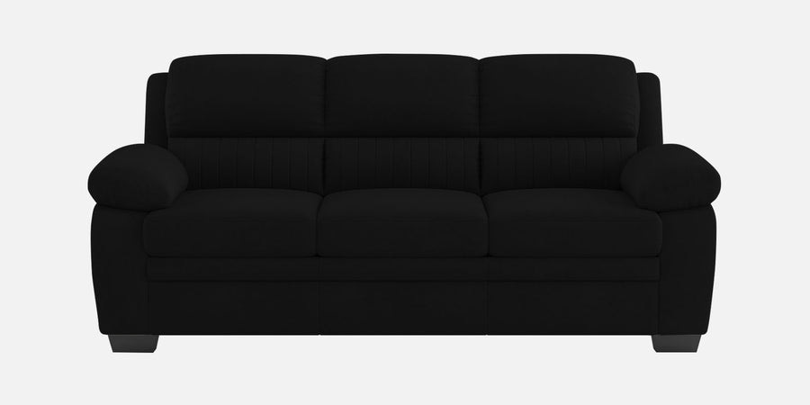 Cantaberry Velvet 3 Seater Sofa In Adam Black Colour - Febonic Living