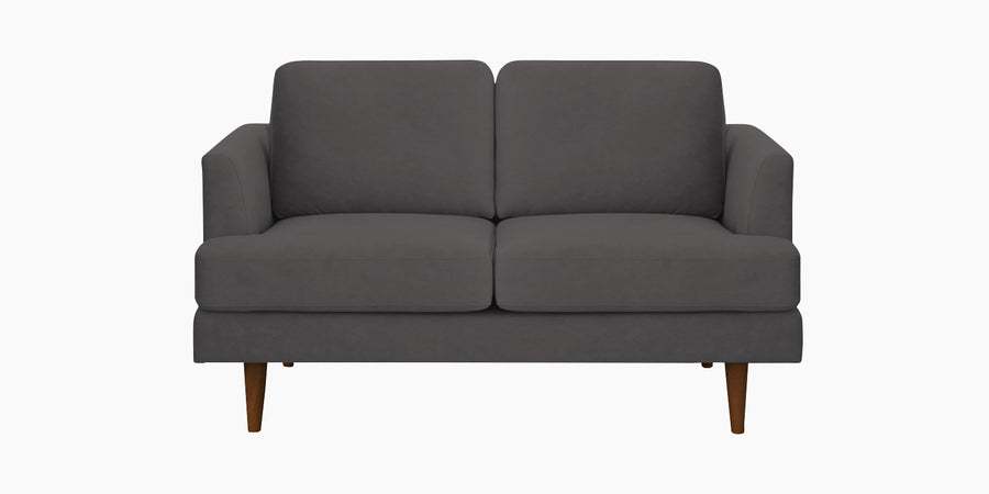 Motra Velvet 2 Seater Sofa In Davy Grey Colour - Febonic Living