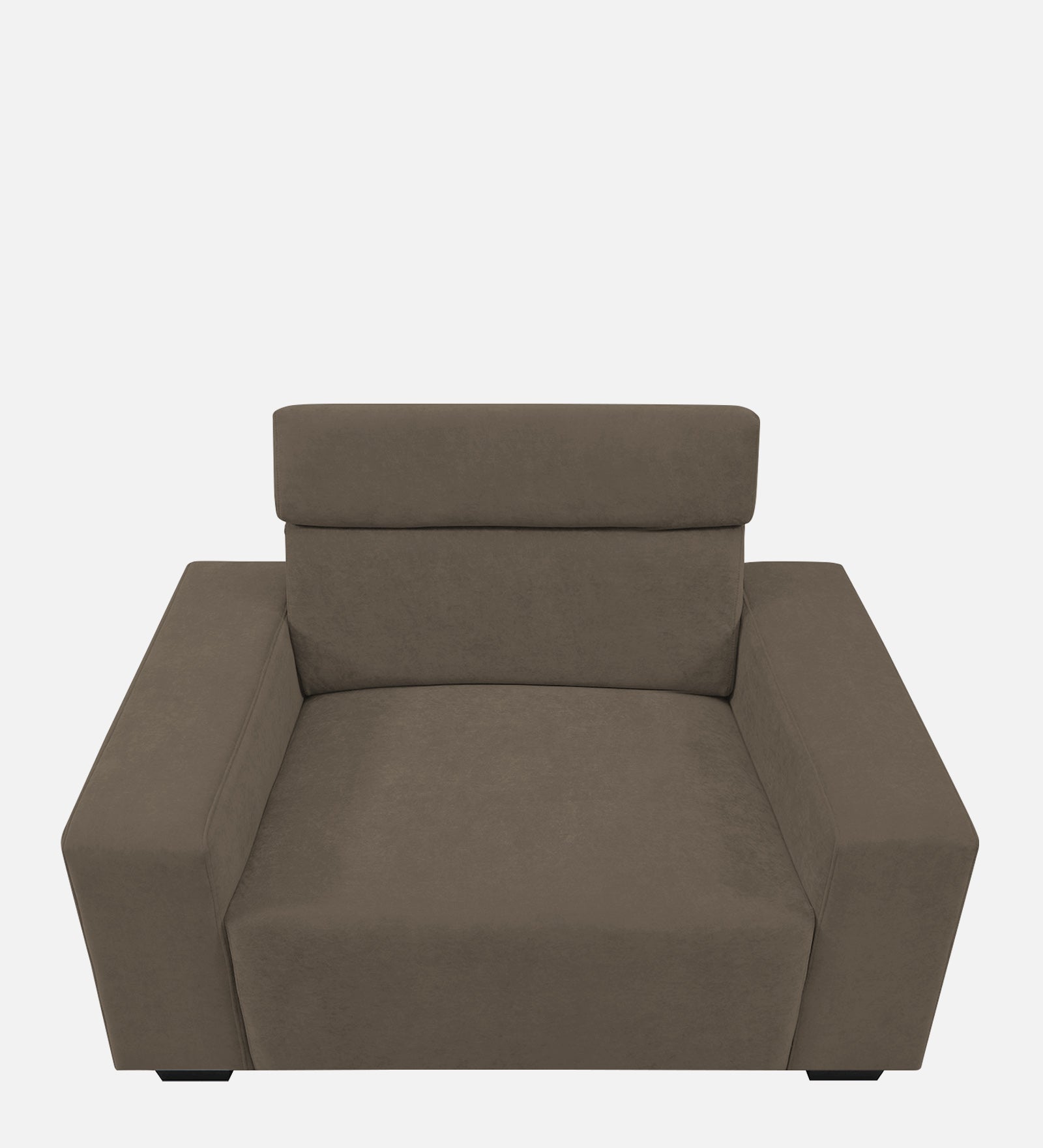 Hiro Fabric 1 Seater Sofa In  Broco Dust Colour - Febonic Living