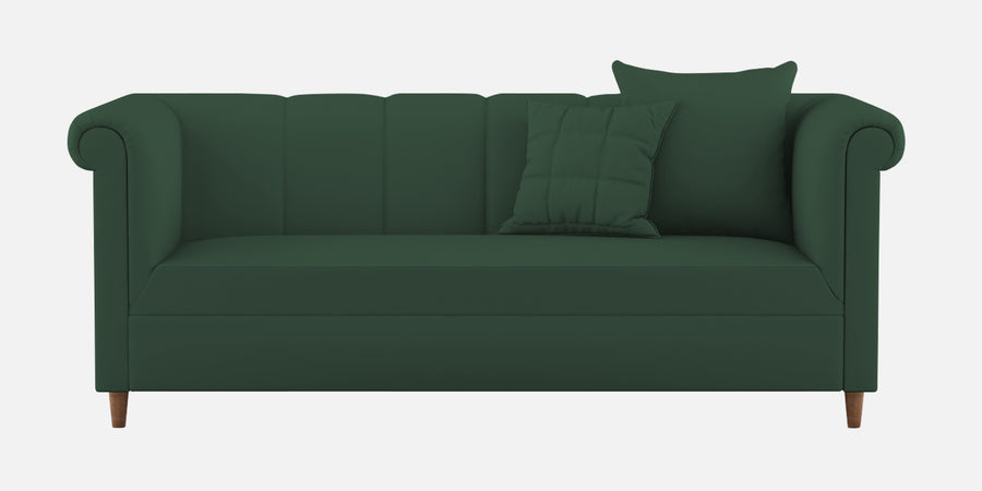 Rubi Velvet 3 Seater Sofa In Amazon Green Colour - Febonic Living