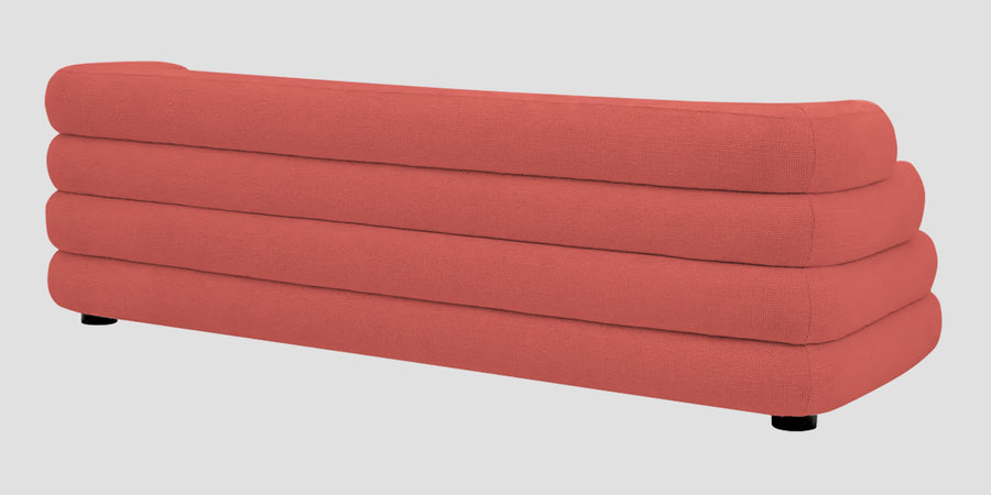 Wener Fabric 3 Seater Sofa In Salmon Pink Colour - Febonic Living