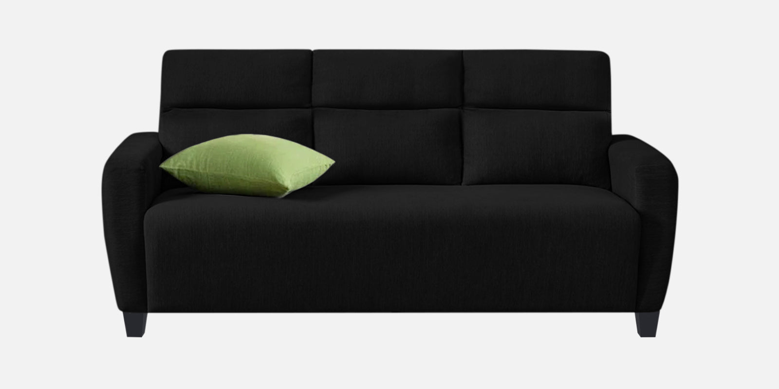 Bakadi Fabric 3 Seater Sofa in Zed Black Colour