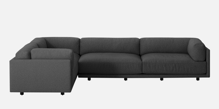 Nixon Fabric 6 Seater Lhs Corner Sofa In Charcoal Grey Colour - Febonic Living