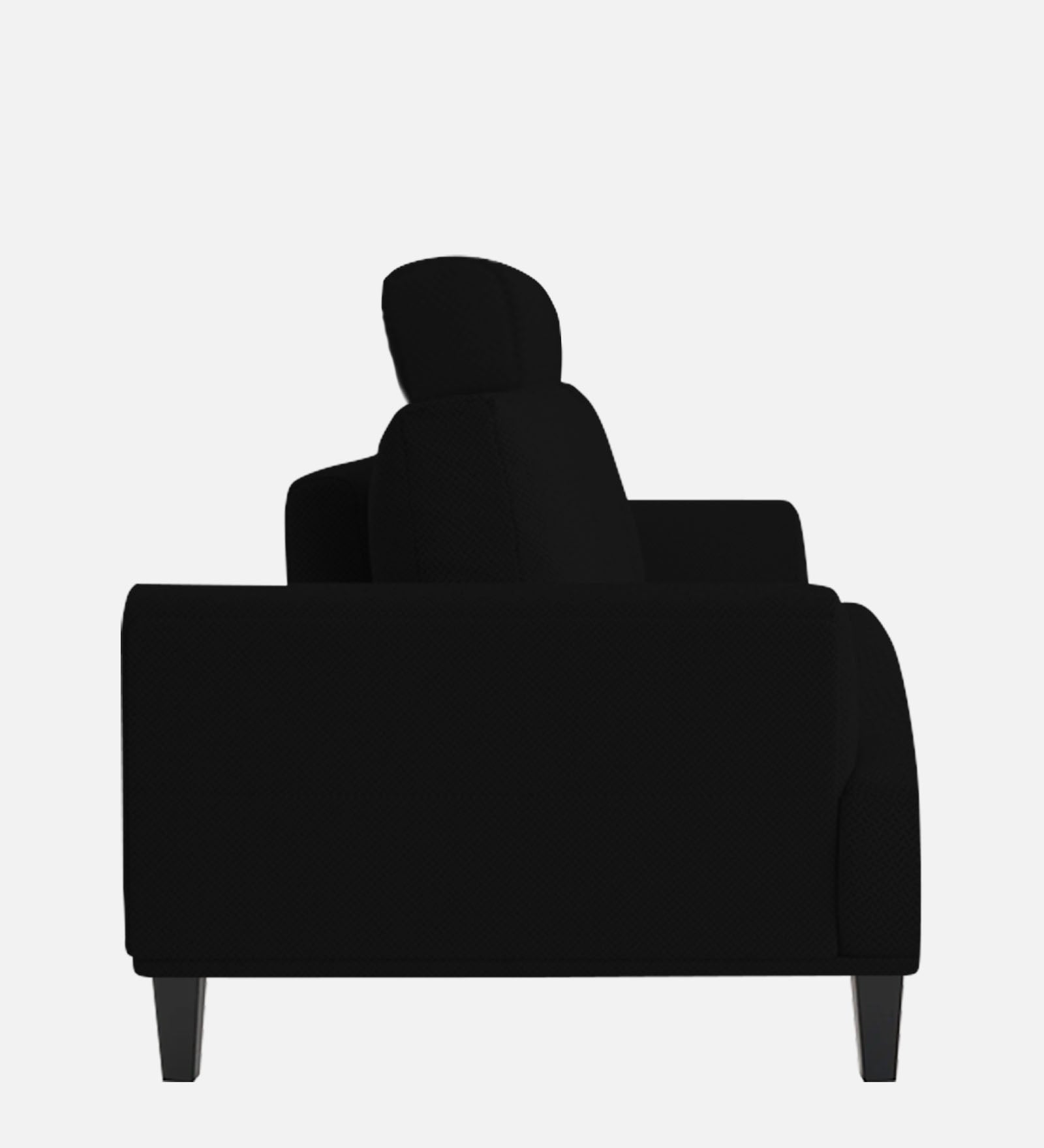 Como Fabric 1 Seater Sofa in Zed Black Colour