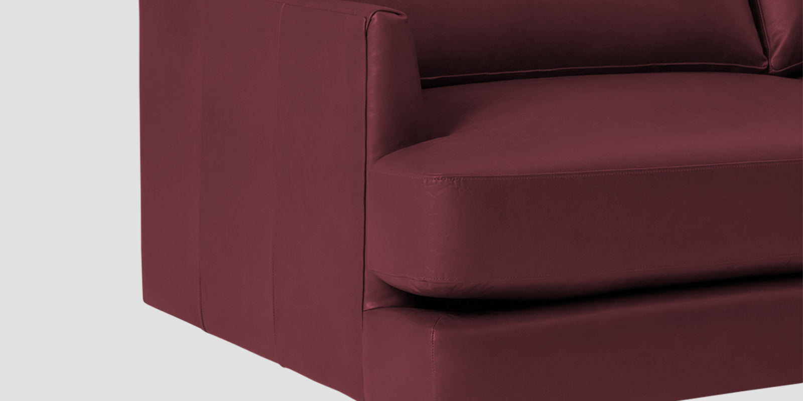 Sterio Leatherette 2 Seater Sofa In Burgundy Maroon Colour - Febonic Living