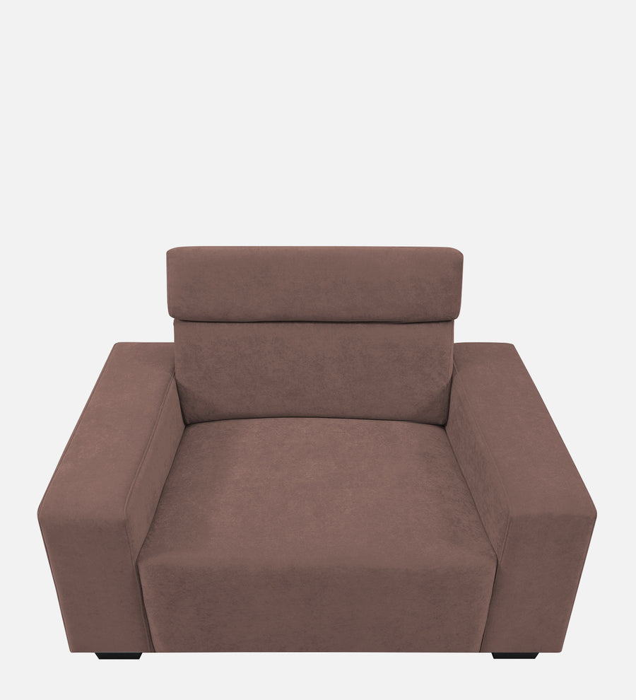 Hiro Fabric 1 Seater Sofa In Berry Wine Colour - Febonic Living