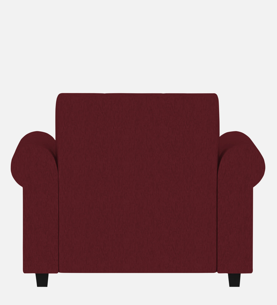Derado Fabric 1 Seater Sofa In Blood Maroon Colour - Febonic Living