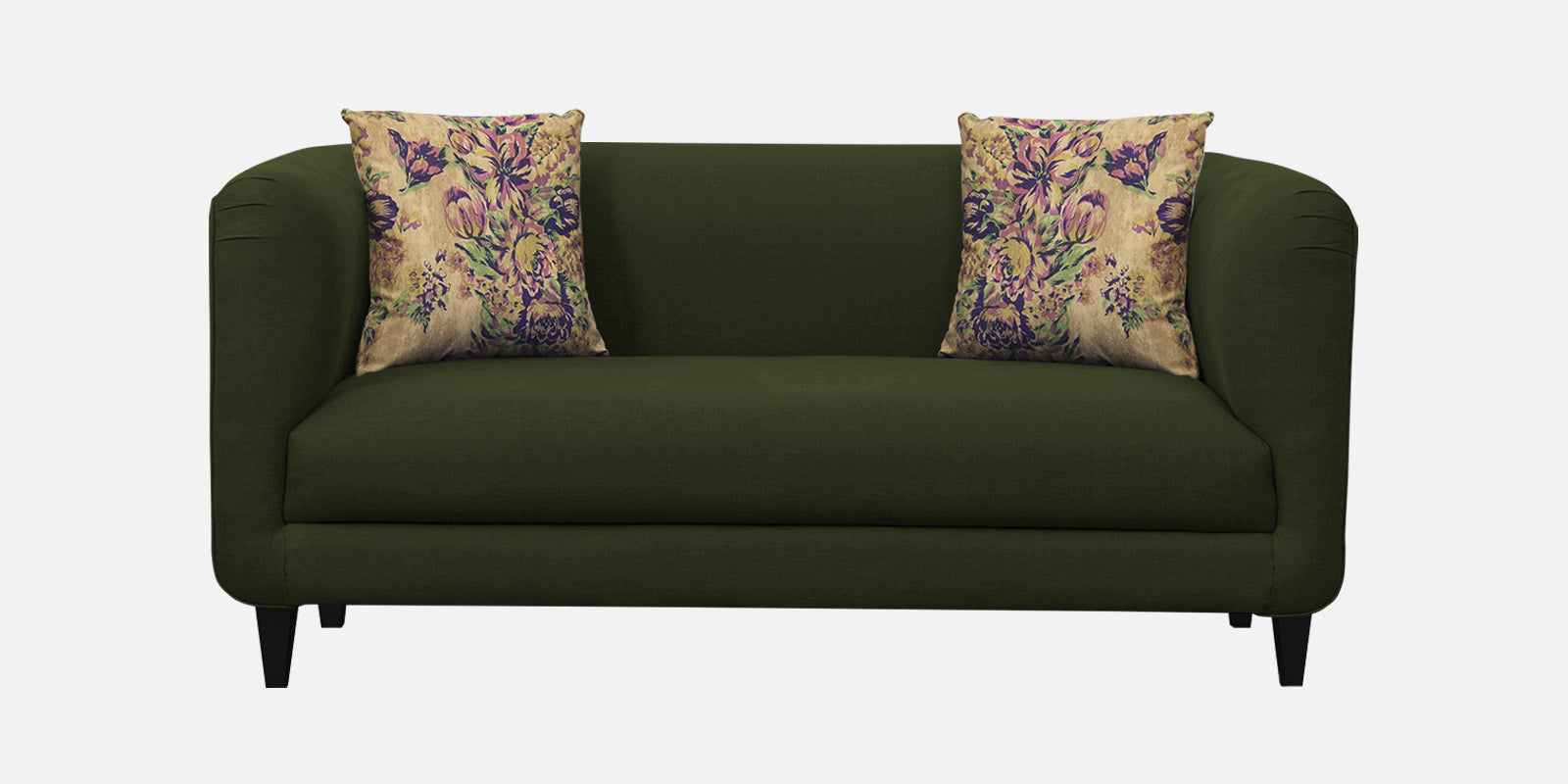 Niki Fabric 2 Seater Sofa in Olive Green Colour