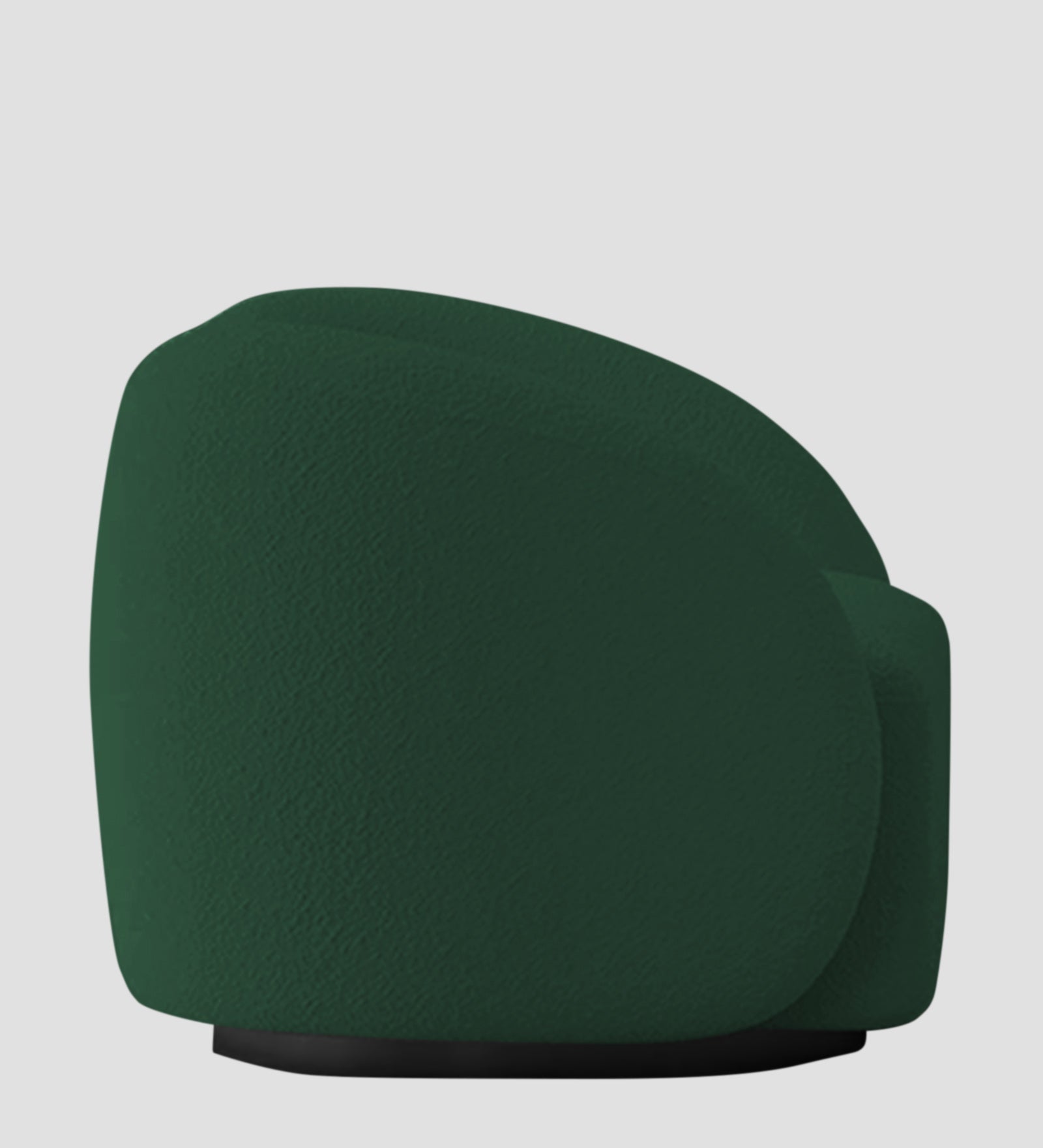 Miles Boucle Fabric Swivel Chair in Hunter Green Colour