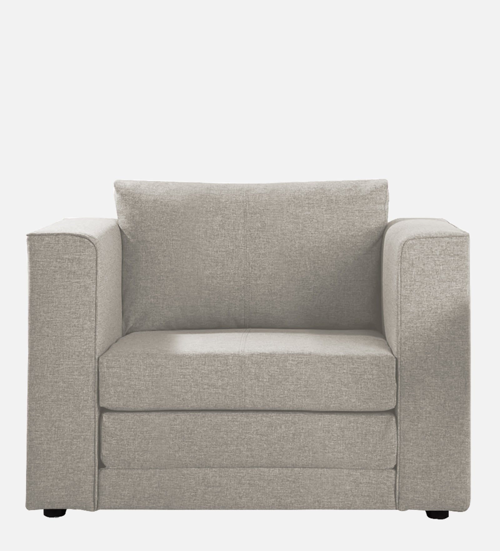 Kenia Fabric 1 Seater Convertible Sofa Cum Bed in Ash Grey Colour