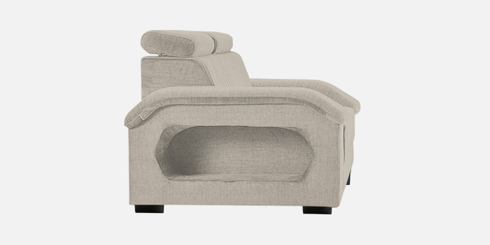 Draco Fabric 2 Seater Sofa In Ash Grey Colour