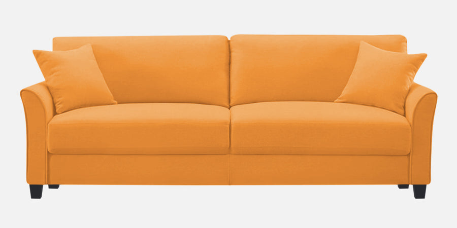 Daroo Velvet 3 Seater Sofa In Tangerine Orange Colour - Febonic Living